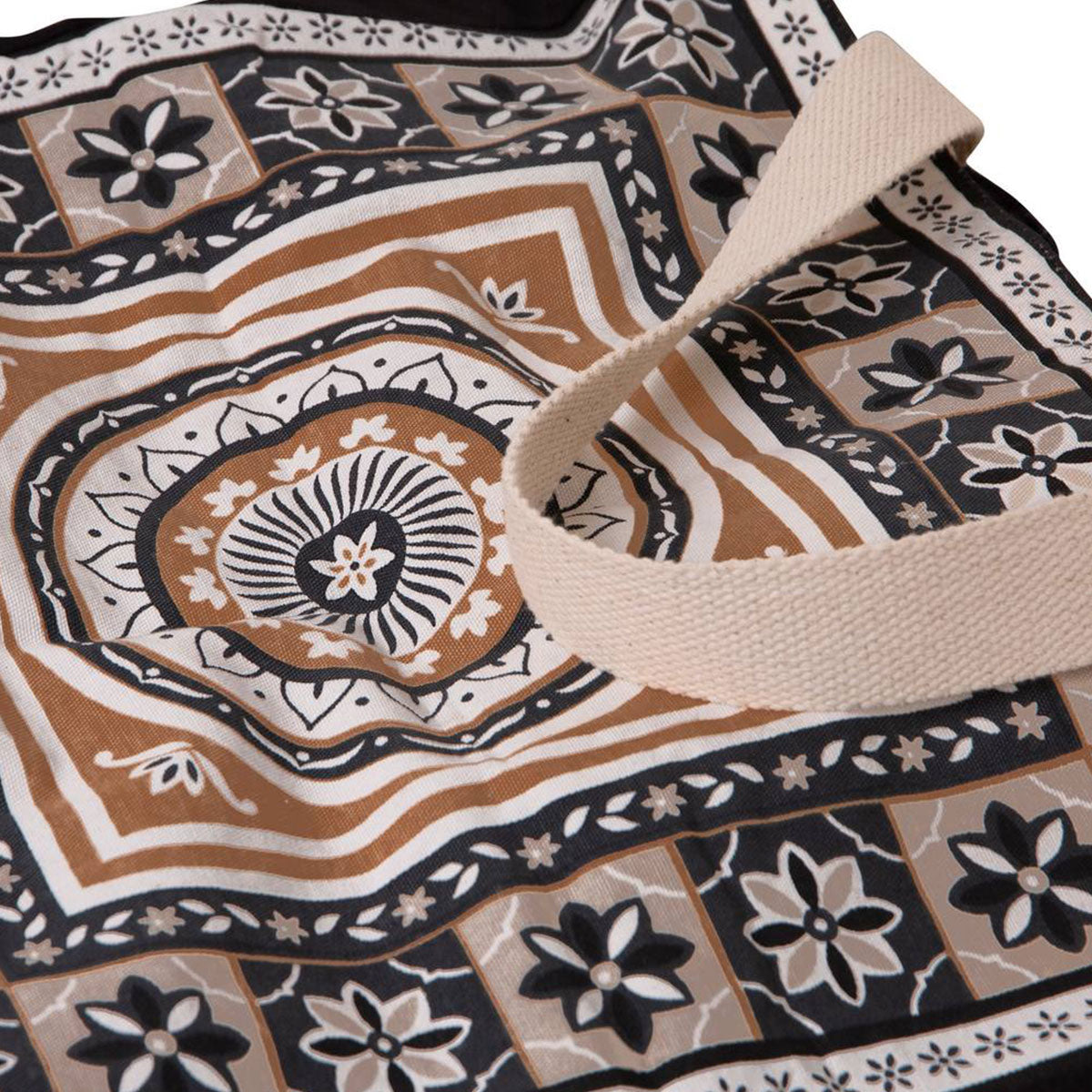 J Elliot Home Kasbah Cotton Tote Shopping Bag 40.5x43x10cm Black - SuperSaverAU - view 3