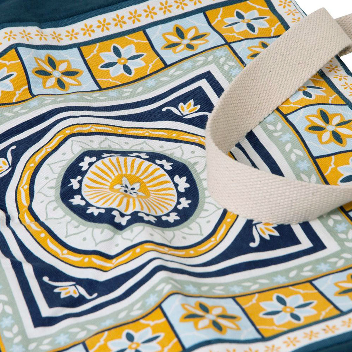 J Elliot Home Kasbah Cotton Tote Shopping Bag 40.5x43x10cm Blue - SuperSaverAU - view 3