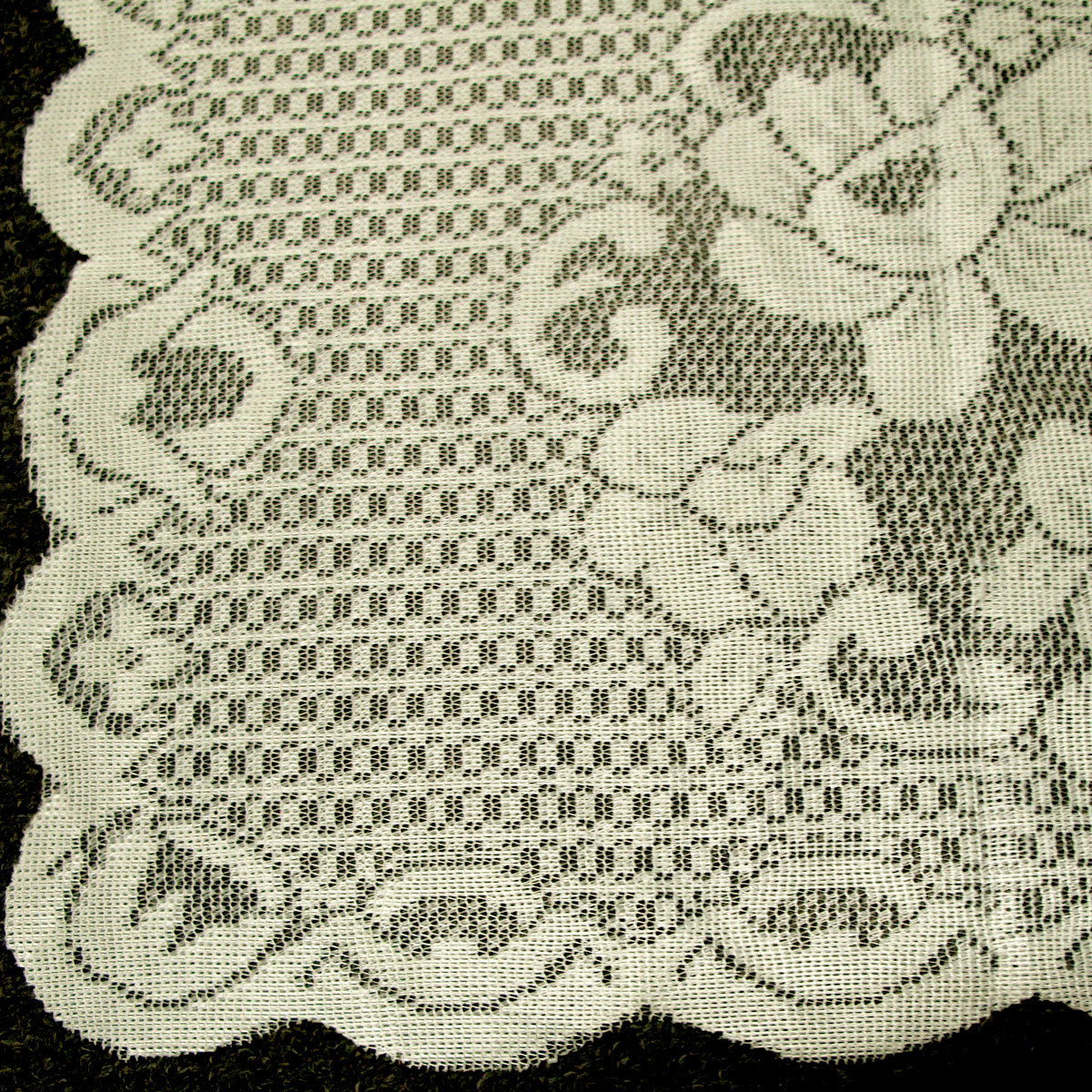 Floral Cream Lace Table Doilies Set of 2, 30 x 45 cm, Polyester, Machine Washable - SuperSaverAU - view 2