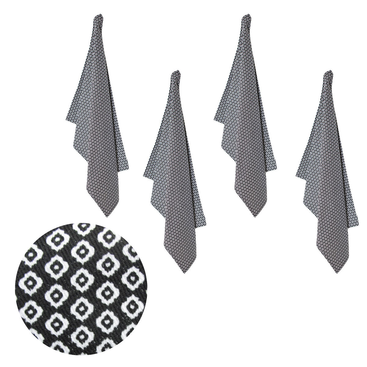 Christopher Vine Marigold Cotton Napkins Set of 4, 40cm x 40cm, Quatrefoil Design - SuperSaverAU - view 1