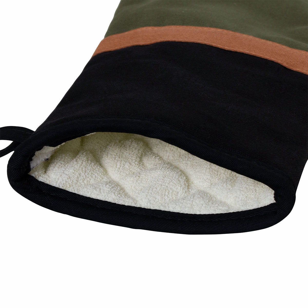 J Elliot Home Cotton Oven Mitt 34 x 15 cm - Quilted, AZO Free, Olive & Black - SuperSaverAU - view 2