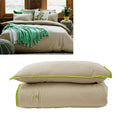 Jane Barrington 260TC 100% Cotton Quilt Cover Set Taupe/Green - Single - SuperSaverAU - view 1
