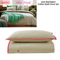 Jane Barrington 260TC 100% Cotton Quilt Cover Set Taupe/Hot Pink Single - SuperSaverAU - view 2