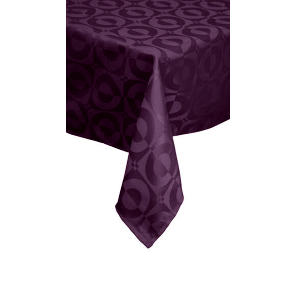 Quality Origo Purple Tablecloth 150 x 320 cm - Geometric Jacquard Design - SuperSaverAU - view 1