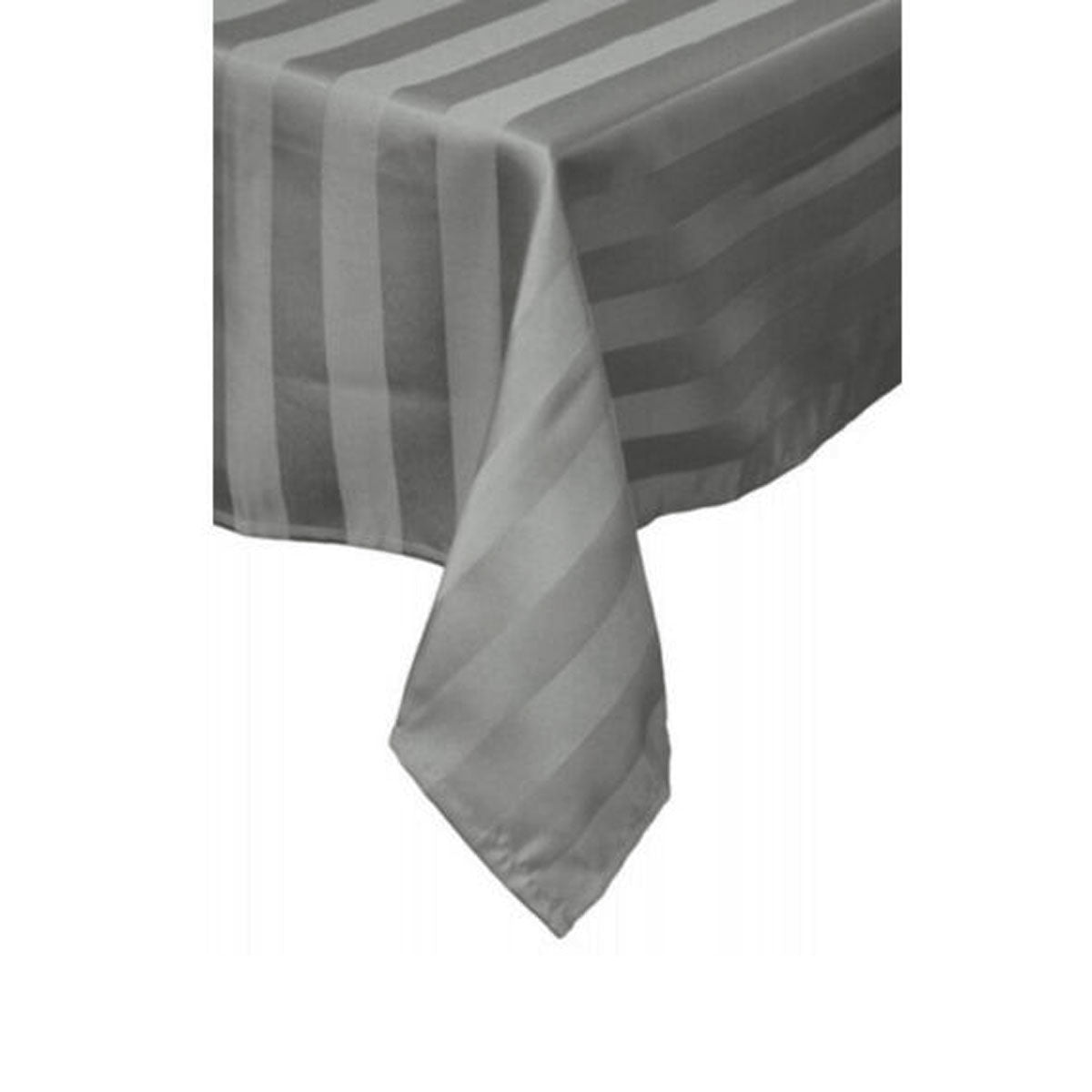 Urban Grey Tablecloth 200 cm Round - Stripes Jacquard Design, Fits 8 Seaters - SuperSaverAU - view 1