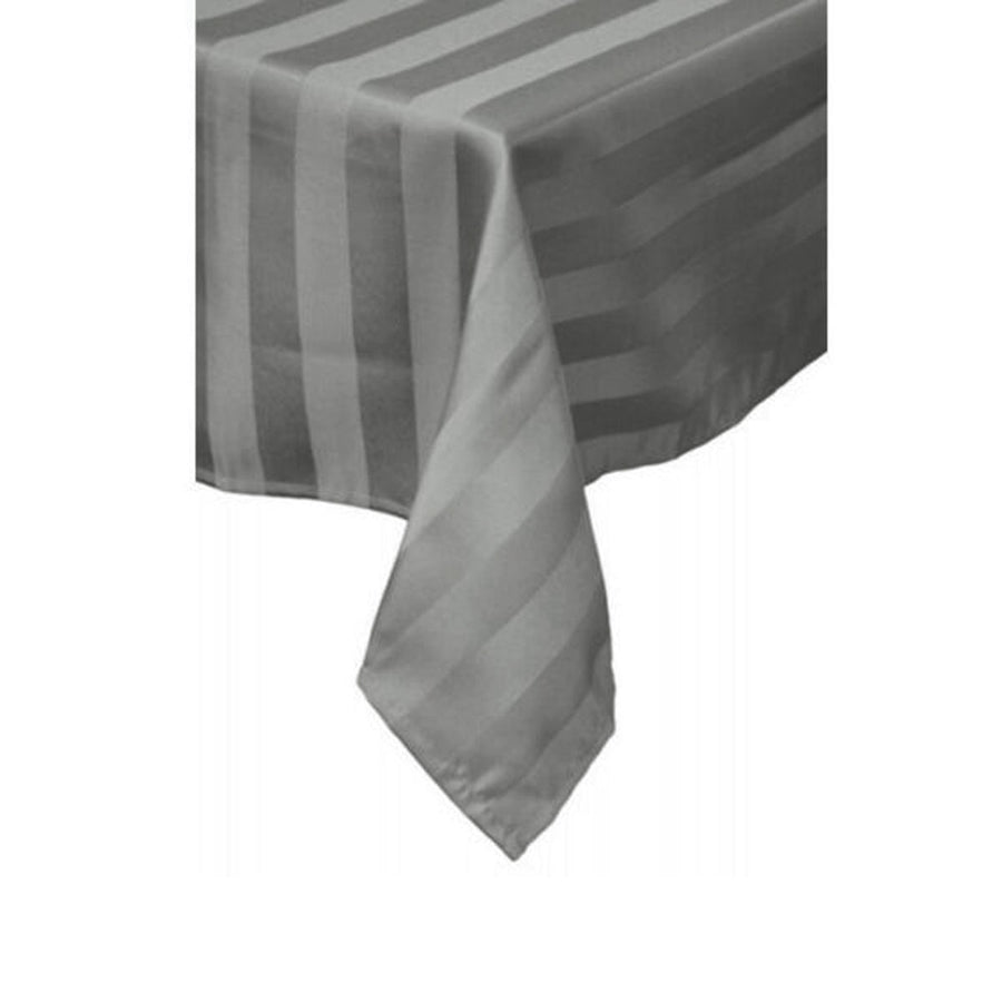Urban Grey Tablecloth 200 cm Round - Stripes Jacquard Design, Fits 8 Seaters - SuperSaverAU - view 1