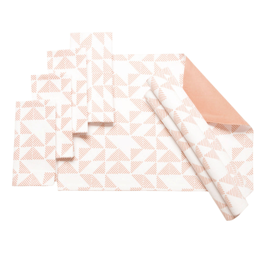 J.elliot Home Set of 8 Cotton Napery Set Pippa Powder Puff Pink, 48x33cm Placemats, 40x40cm Napkins - SuperSaverAU - view 1