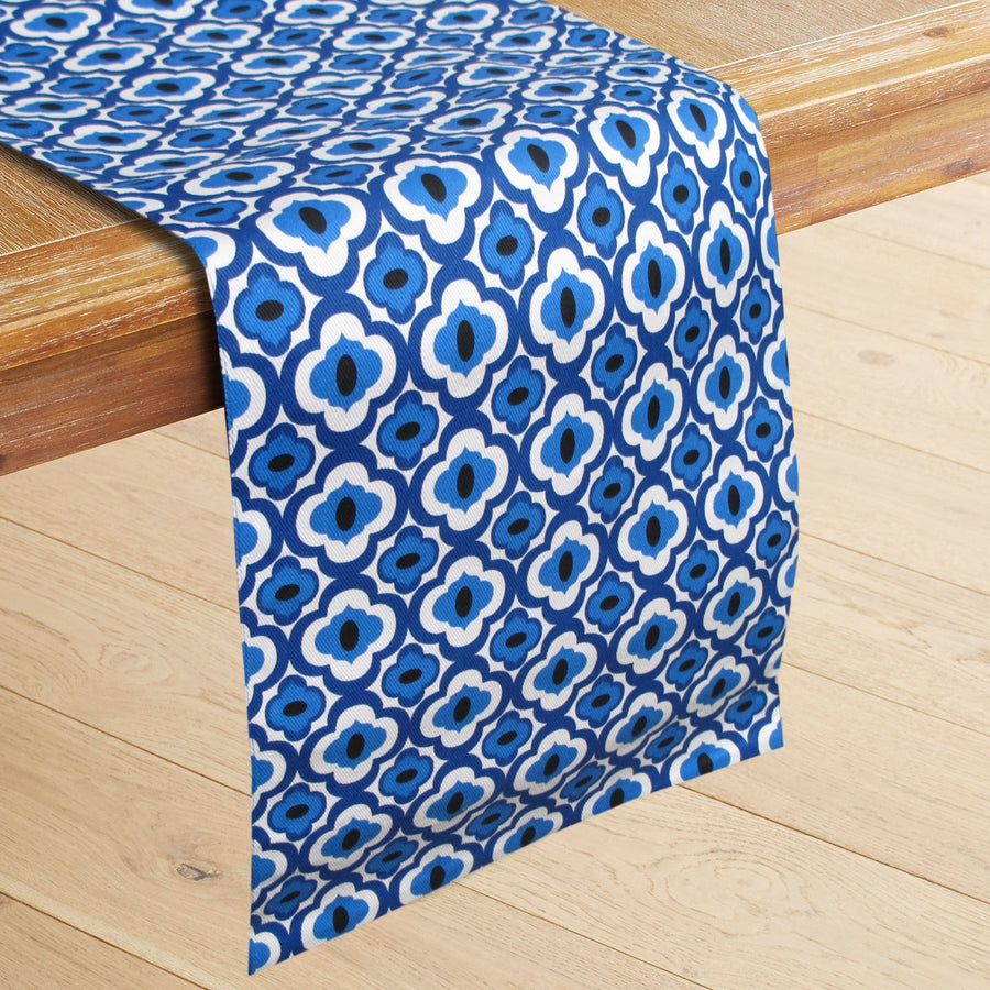 IDC Homewares 100% Cotton Printed Table Runner 33 x 180 cm - Azure Blue - SuperSaverAU - view 1