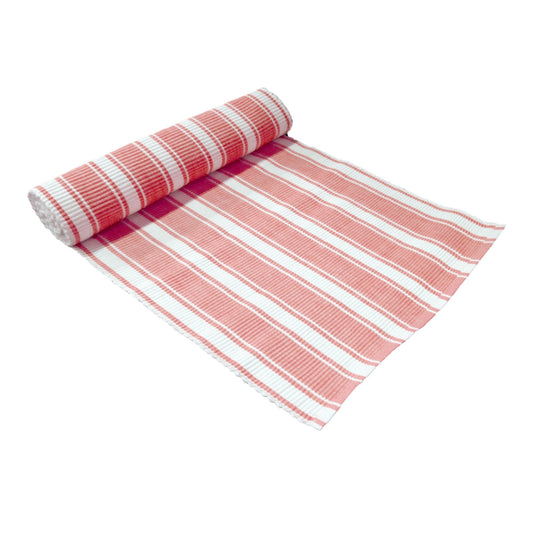 IDC Homewares Ribbed Pattern Table Runner 33 x 180 cm Panama Narrow Coral