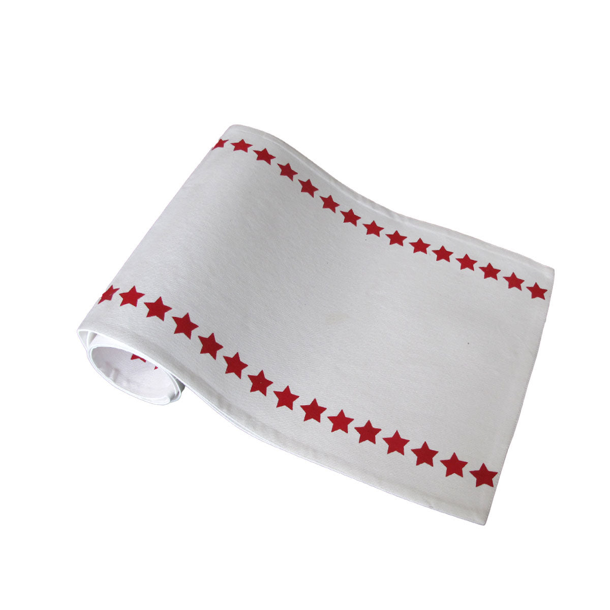 Christmas Print White Table Runner 33 x 180cm - Polyester, Machine Washable - SuperSaverAU - view 1