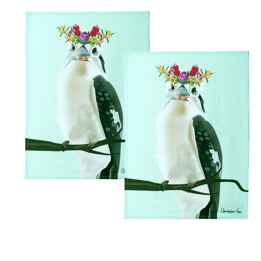 IDC Homewares Set of 2 Kookaburra Tea Towels 50 x 70 cm 100% Cotton - SuperSaverAU - view 1