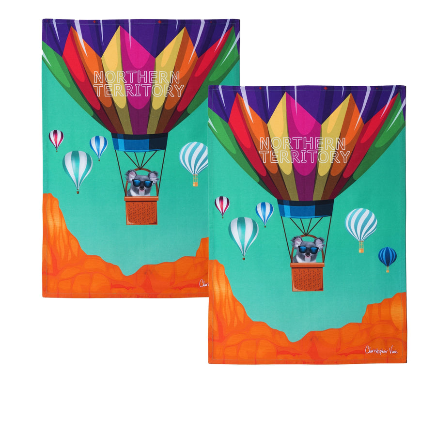 IDC Homewares Set of 2 Christopher Vine Design 100% Cotton Tea Towels 50 x 70 cm - SuperSaverAU - view 1