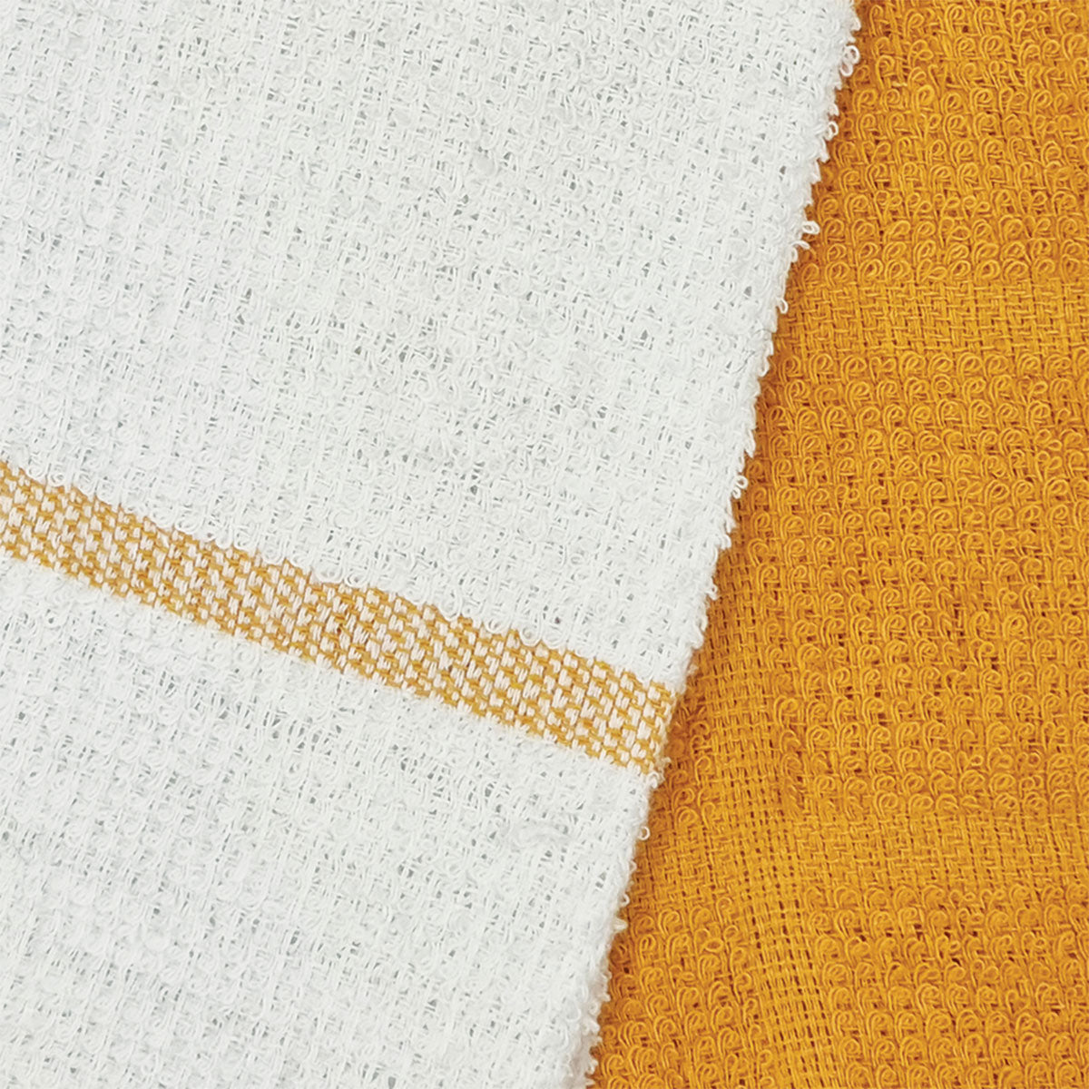 Rosa Set of 4 Cotton Rich Terry Tea Towels 42 x 62cm Mustard