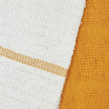 Rosa Set of 4 Cotton Rich Terry Tea Towels 42 x 62cm Mustard