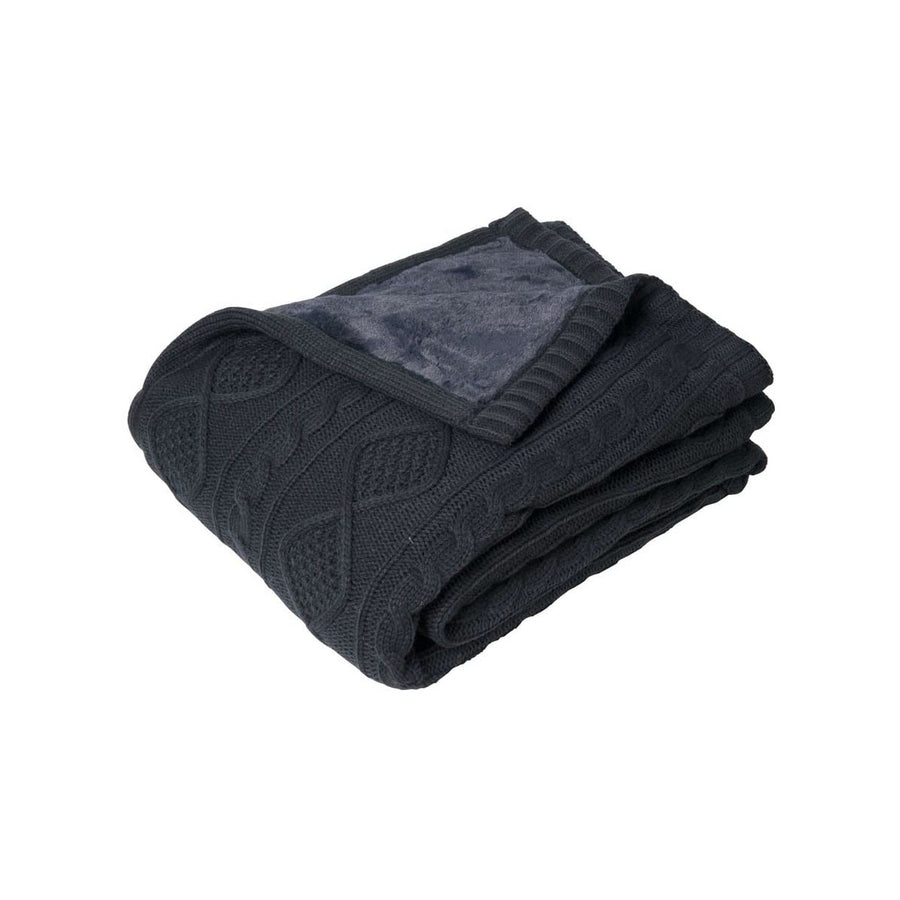 J.elliot Alberta Knitted Throw Rug 125 x 150 cm - Soft Polyester, Machine Washable - SuperSaverAU - view 1