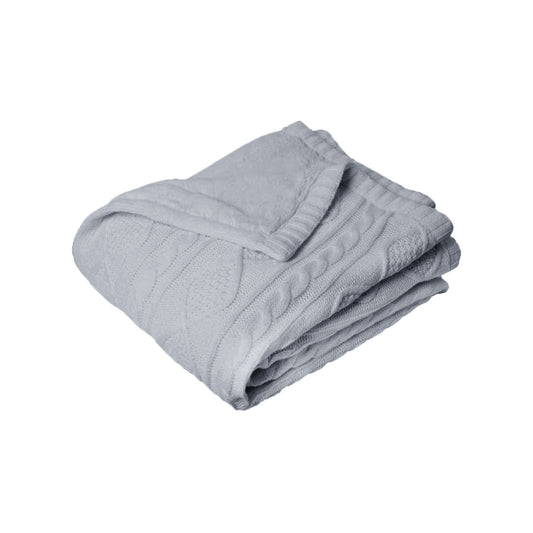 J.elliot Alberta Knitted Throw Rug 125 x 150 cm - Soft Polyester, Machine Washable