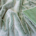J Elliot Home Faux Fur Throw Rug 130 x 160cm - Sage, Soft Touch, Machine Washable - SuperSaverAU - view 3