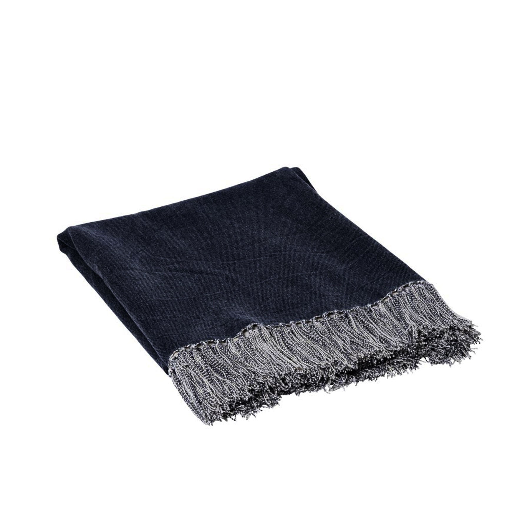 J.elliot Idris Cotton Sofa Bed Throw Rug Blanket 125 x 150 cm - Indigo - SuperSaverAU - view 1