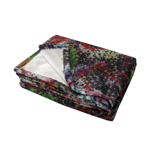 Multi Impression Polar Fleece Throw Rug 130 x 160 cm - Colorful Design, Machine Washable