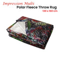 Multi Impression Polar Fleece Throw Rug 130 x 160 cm - Colorful Design, Machine Washable - SuperSaverAU - view 2