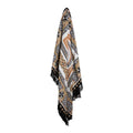 J Elliot Home Kasbah Luxury Fringe Throw 130 x 160cm Black - Versatile Design - SuperSaverAU - view 1