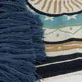 J Elliot Home Kasbah Luxury Fringe Throw 130 x 160cm Blue - Versatile Design - SuperSaverAU - view 1