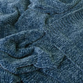 J Elliot Home Leslie Chenille Throw 130 x 160 cm Steel Blue - Soft Touch Polyester - SuperSaverAU - view 2