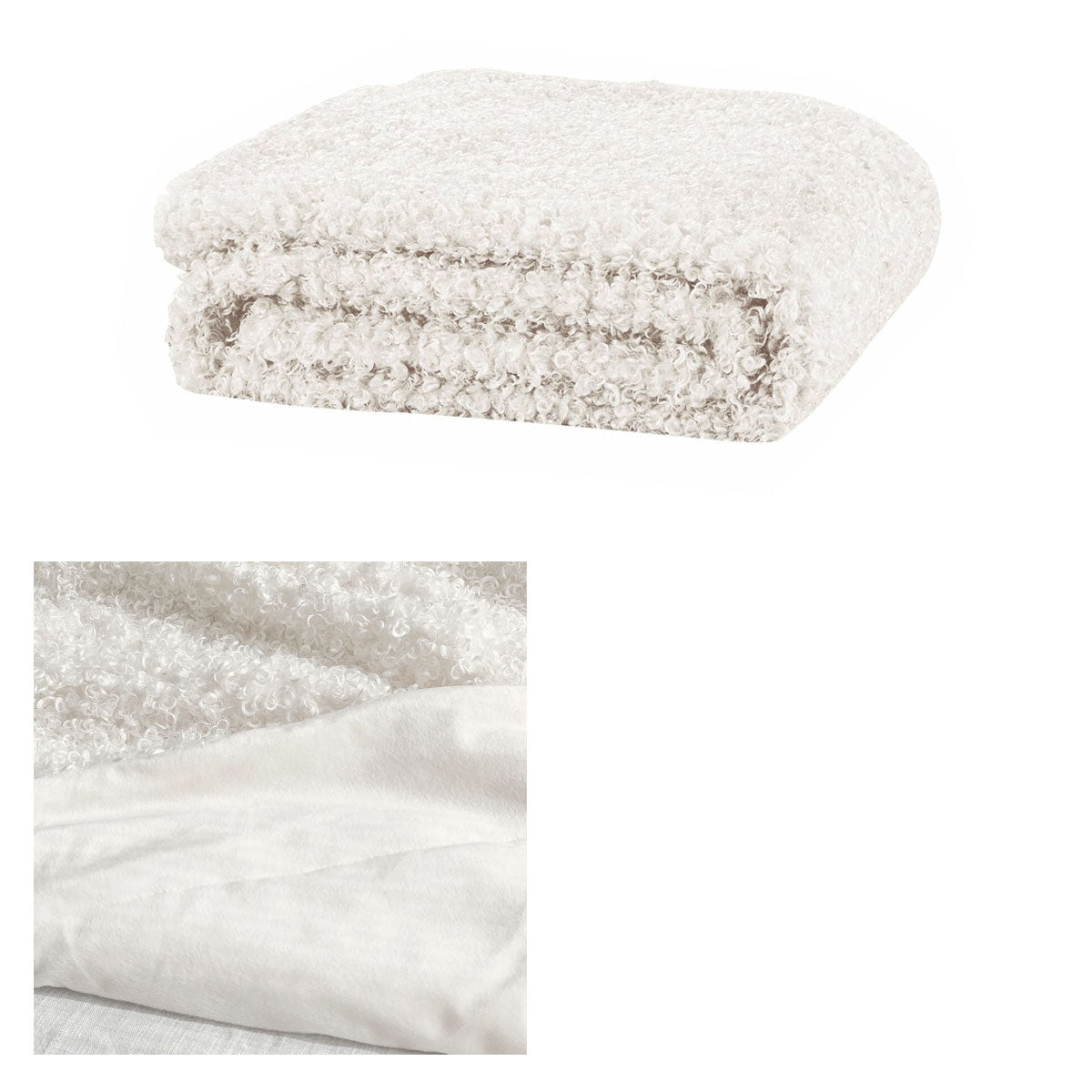 J.elliot Faux Sheep Fur Throw Rug 130 x 160 cm - Soft Polyester, Machine Washable - SuperSaverAU - view 1