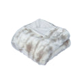J Elliot Home Lynx Wild Cat Faux Fur Throw Rug 130 x 160cm - Ivory & Taupe - SuperSaverAU - view 1