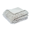J Elliot Home Rita Wave Design Embossed Throw Rug 130 x 160cm Silver Grey - SuperSaverAU - view 1