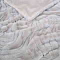 J Elliot Home Rita Wave Design Embossed Throw Rug 130 x 160cm Silver Grey - SuperSaverAU - view 3