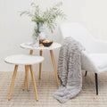 J Elliot Home Rita Wave Design Embossed Throw Rug 130 x 160cm Silver Grey - SuperSaverAU - view 4