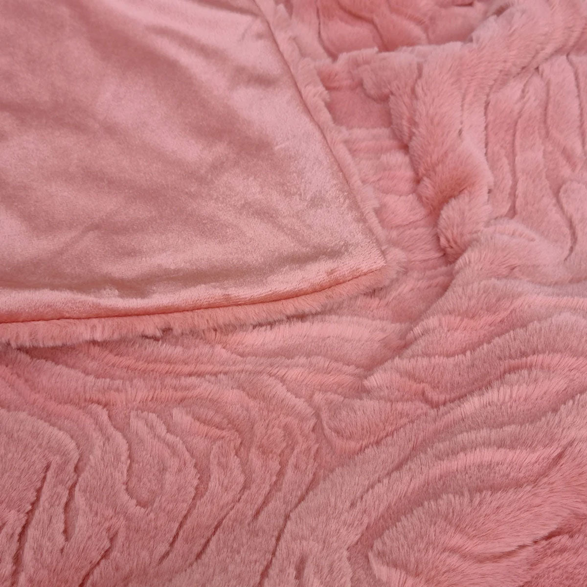 J Elliot Home Rita Dusty Peach Embossed Throw Rug 130 x 160cm - SuperSaverAU - view 3