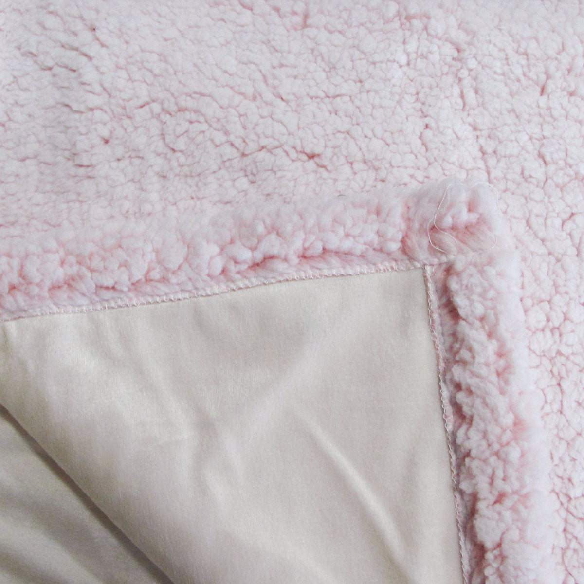 IDC Homewares Sofie Sherpa Fleece Throw Rug 125 x 150 cm - Pink, Machine Washable - SuperSaverAU - view 3