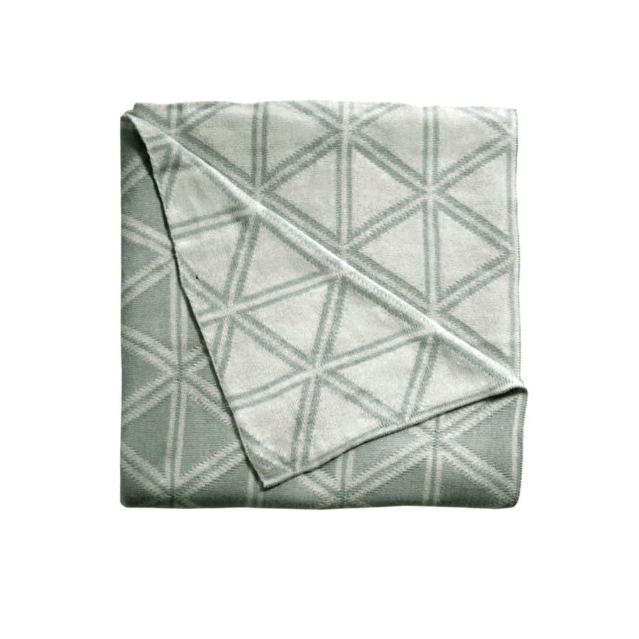 Wellington 100% Cotton Knitted Throw Rug 125 x 150 cm - Reversible Geometric Design - SuperSaverAU - view 1