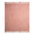 J Elliot Home Zen Luxury Fringe Throw 130 x 160cm 100% Cotton Clay Pink - SuperSaverAU - view 2