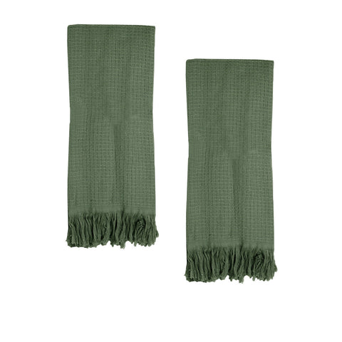 J Elliot Home 400GSM Camila Set of 2 Cotton Waffle Hand Towels 45 x 65 cm - SuperSaverAU - view 1