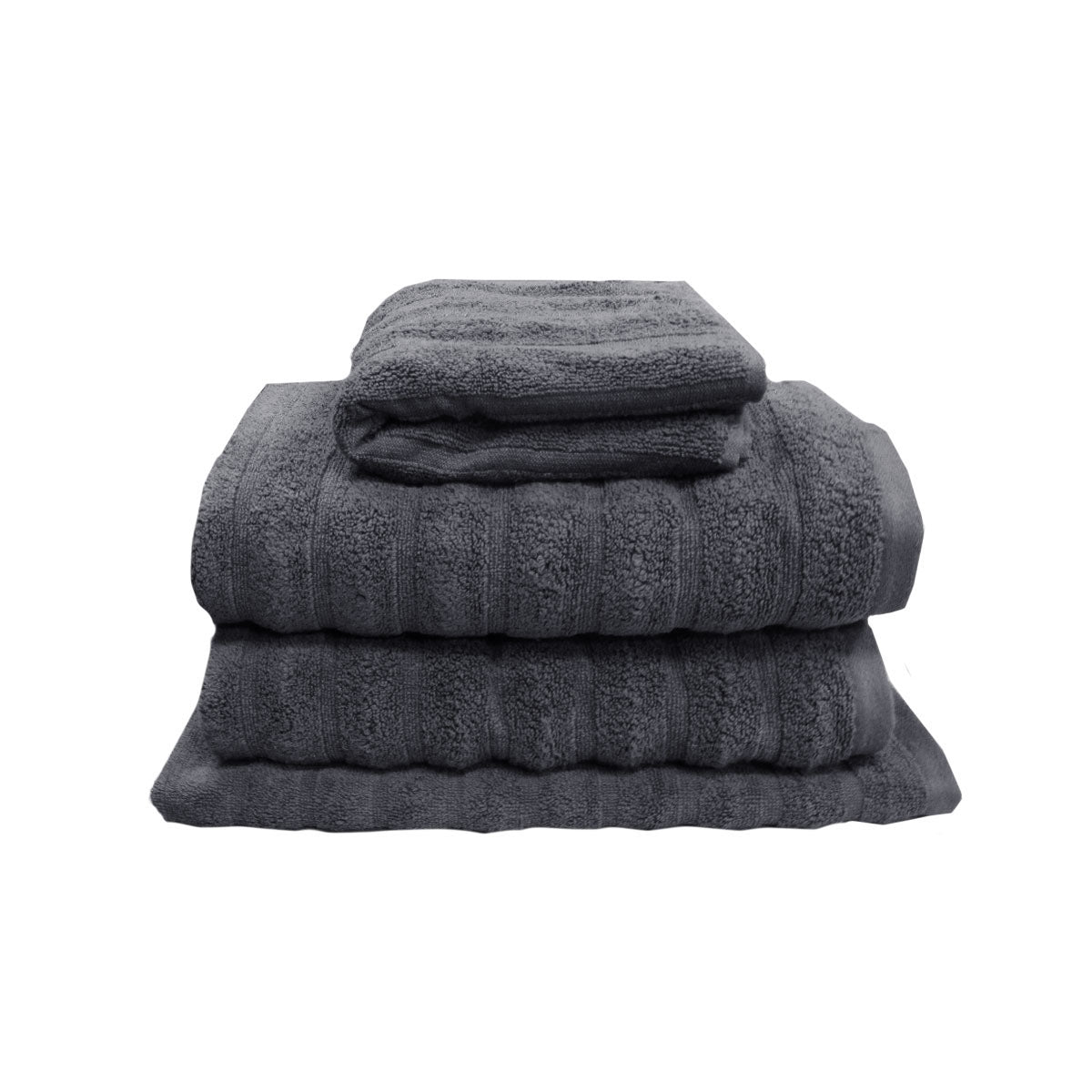 J Elliot Home Set of 4 Cotton Bath Towels 100% Cotton Soft Touch Ash - SuperSaverAU - view 1