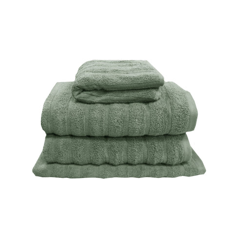 J Elliot Home Set of 4 Cotton Bath Towels 100% Cotton Avocado 40x75cm, 50x80cm, 69x137cm - SuperSaverAU - view 1