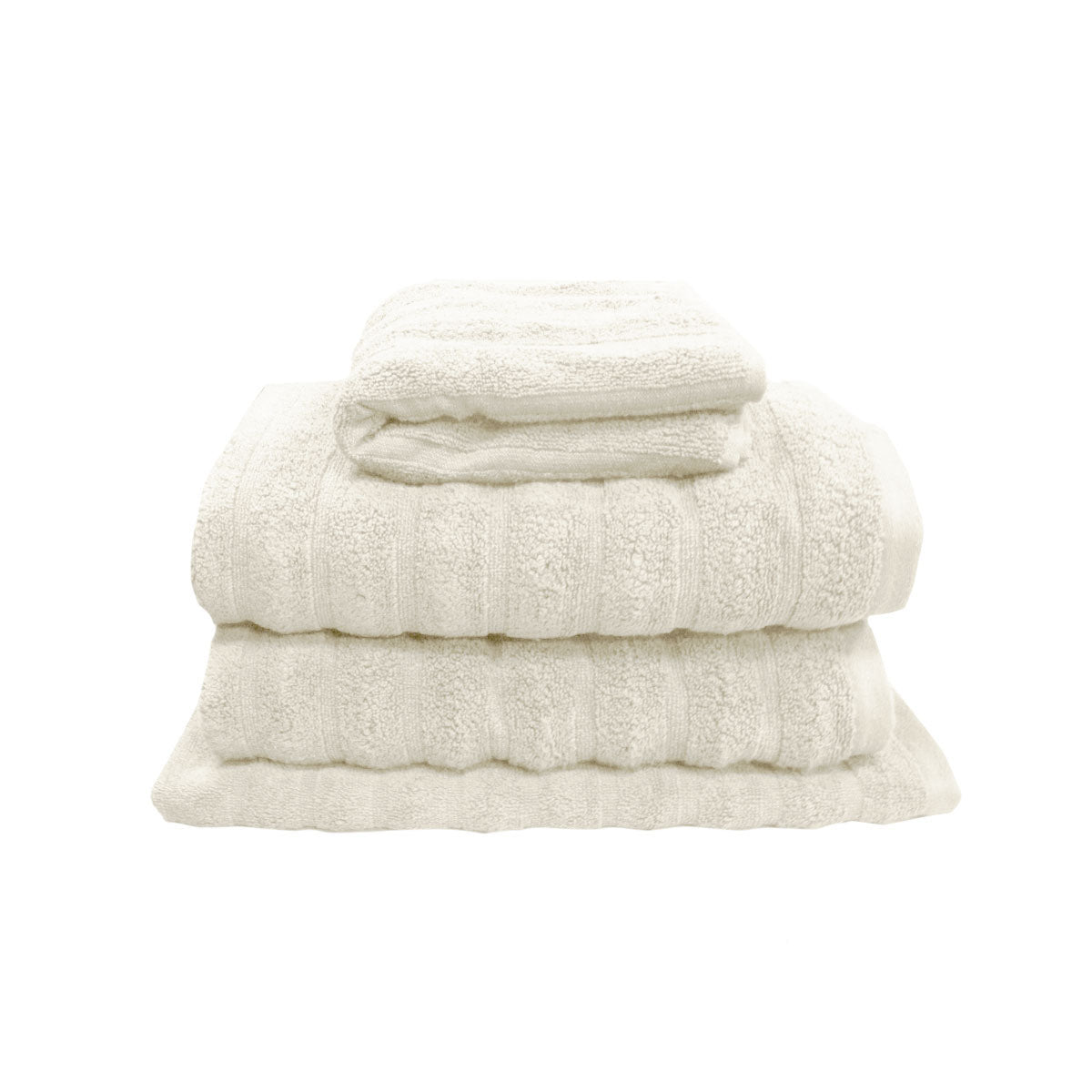 J Elliot Home Set of 4 Cotton Bath Towels 100% Cotton Soft Touch Snow - SuperSaverAU - view 1