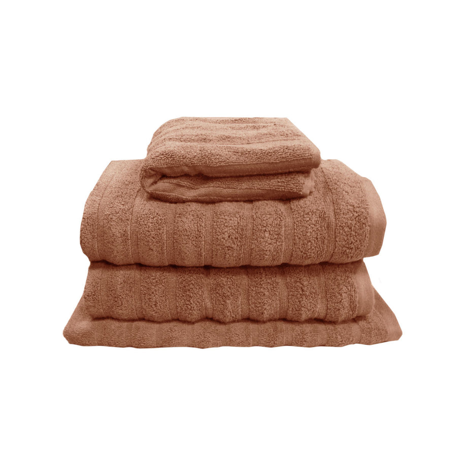 J Elliot Home Set of 4 Cotton Bath Towels 100% Cotton Soft Touch Terracotta - SuperSaverAU - view 1