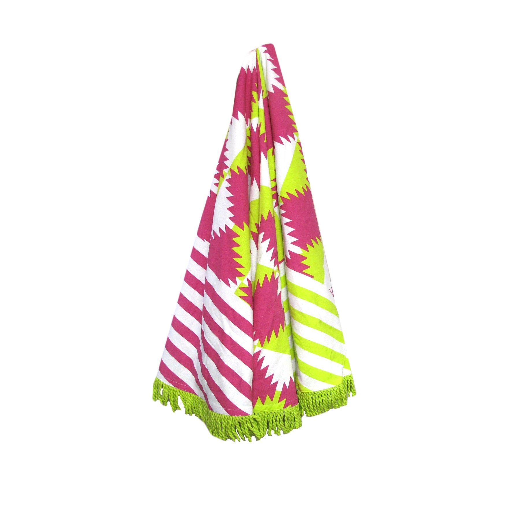 J.Elliot Arctic Round Cotton Turkish Towel 150cm - Geometric Design, Pink - SuperSaverAU - view 1