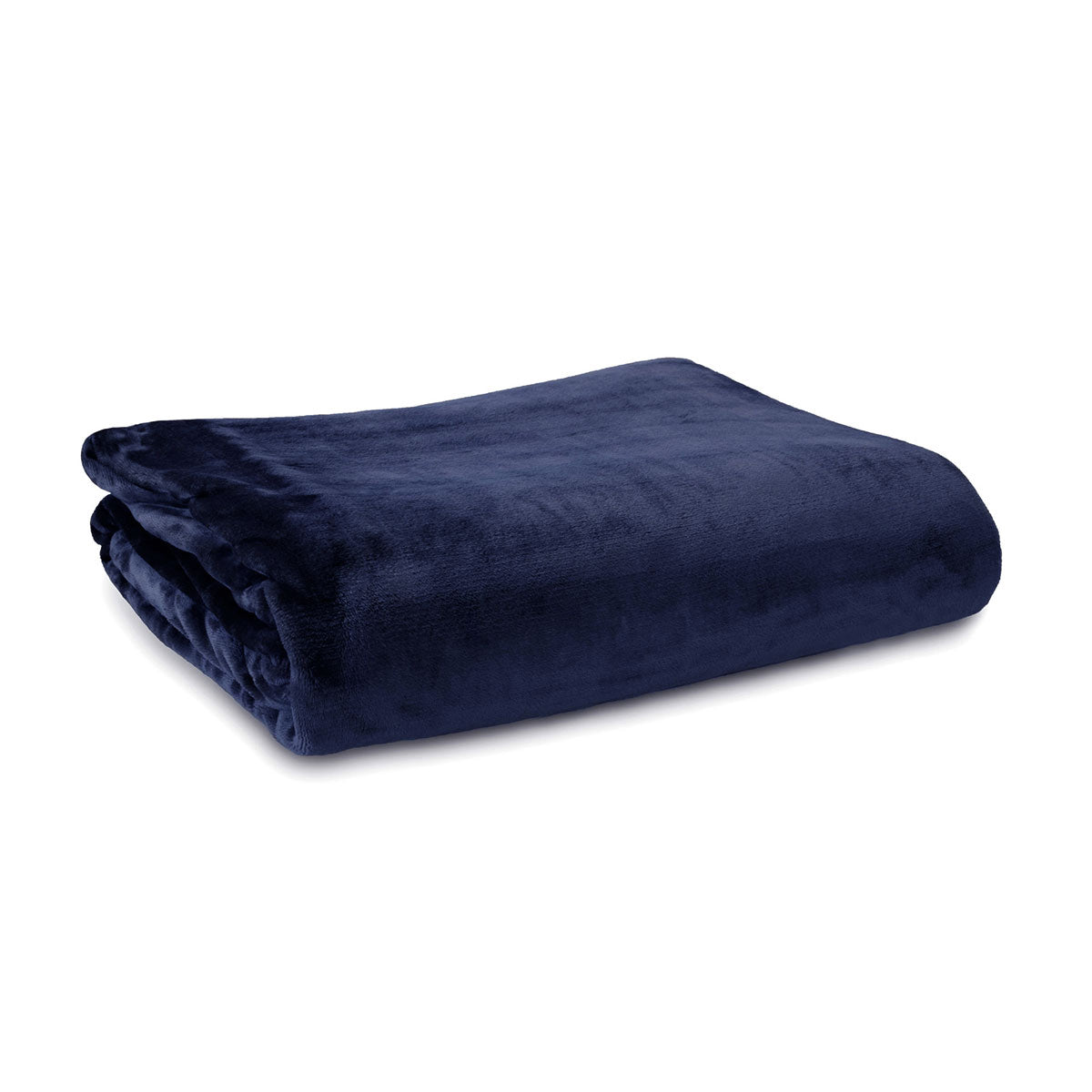 Ardor Luxury Plush Blanket Navy King - Soft 300GSM Polyester, Solid Colour Design - SuperSaverAU - view 1