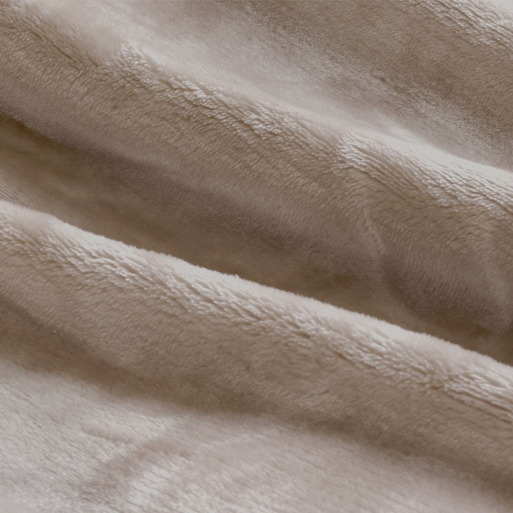 Ardor Luxury Push Blanket Stone 275x240 cm, Soft Polyester, Solid Colour Design - SuperSaverAU - view 2