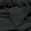Algodon Sophie Cotton Waffle Blanket – Charcoal Queen 245 x 240cm