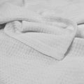 Algodon Sophie Cotton Waffle Blanket – White Queen 245 x 240cm