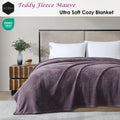 Ardor Teddy Mauve Ultra Soft Fleece Blanket – Queen 240 x 245cm