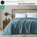 Ardor Teddy Sea Mist Ultra Soft Fleece Blanket – Queen 240 x 245cm