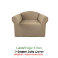 Elan Couch Cover Linen One Seater Extra-Stretch with Diamond Pattern - SuperSaverAU - view 2