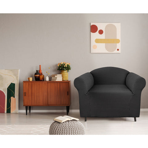 Elan Couch Cover Steel One Seater Extra-Stretch with Diamond Pattern - SuperSaverAU - view 1
